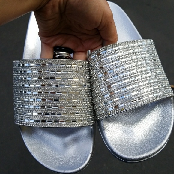 Last Size 6 🖤Silver Swarovsky Rhinestone Sandal - Picture 6 of 8